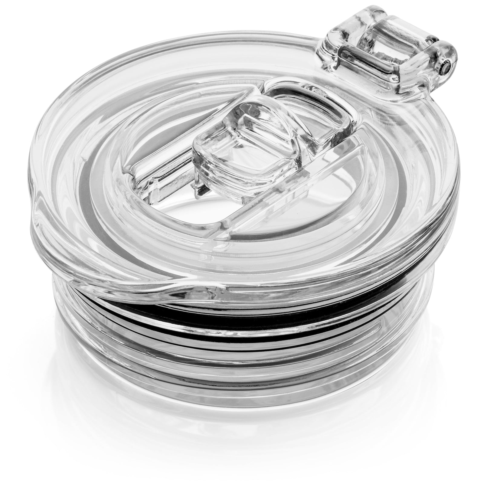Champagne Flute Straw Lids | (Black, Purple and Clear) - Clean Seal