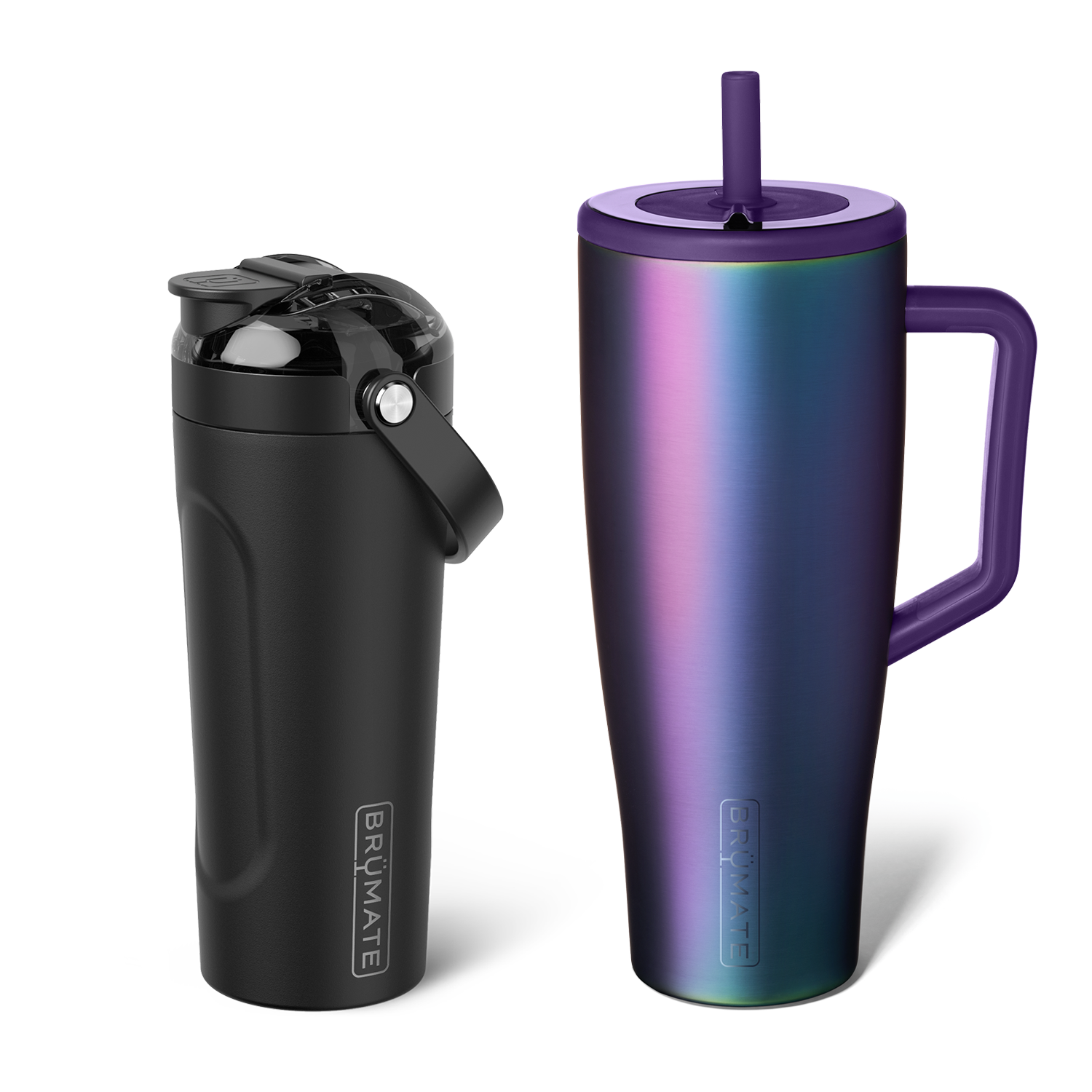 Shake + Glow Bundle | Dark Aura & Matte Black | 40oz/25oz - Easy Refresh