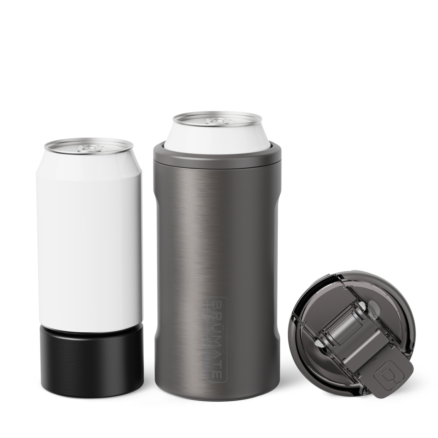Hopsulator Trio | Black Stainless | 12/16oz Standard Cans - Bright Clean