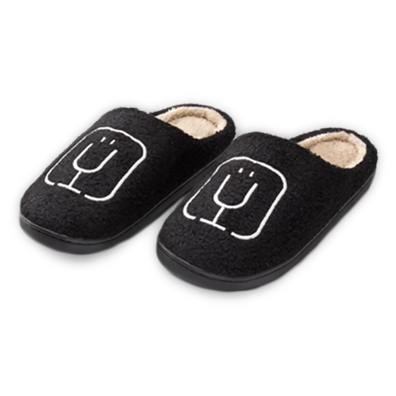 BruMate Fuzzy Slippers | Black - Fresh Flow