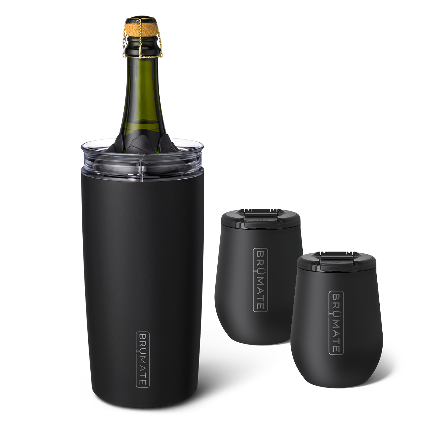 Bottle Chiller Bundle | Matte Black | 49/14oz - Deep Clean