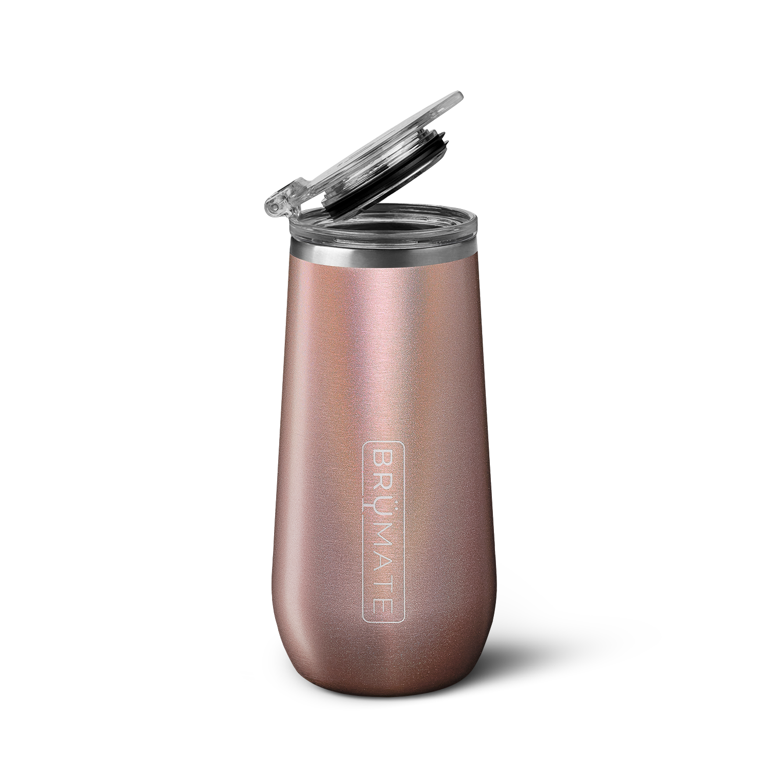 Champagne Flute | Glitter Rose Gold | 12oz - Daily Pour