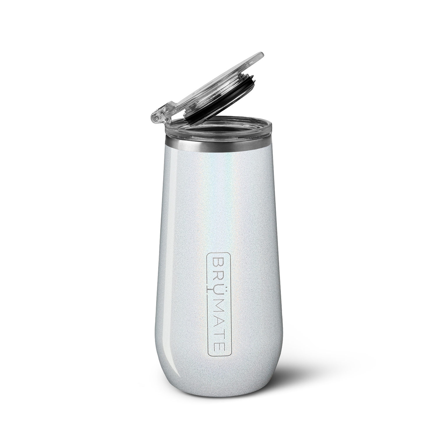 Champagne Flute | Glitter White | 12oz - Travel Chill